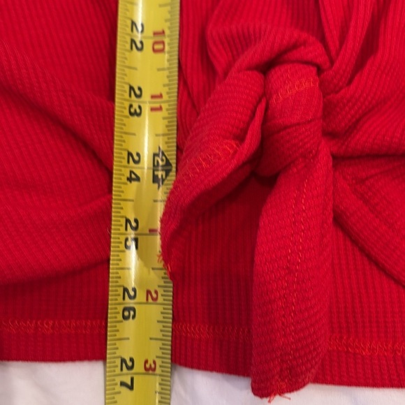 Generation Love Red Distressed Long Sleeve with tie NWT - Picture 6 of 6